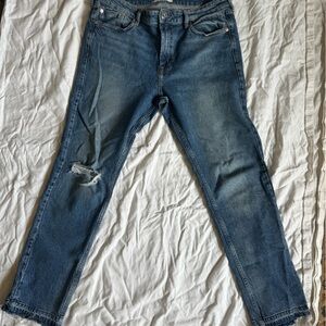 We The Free Blue Straight Leg Jeans